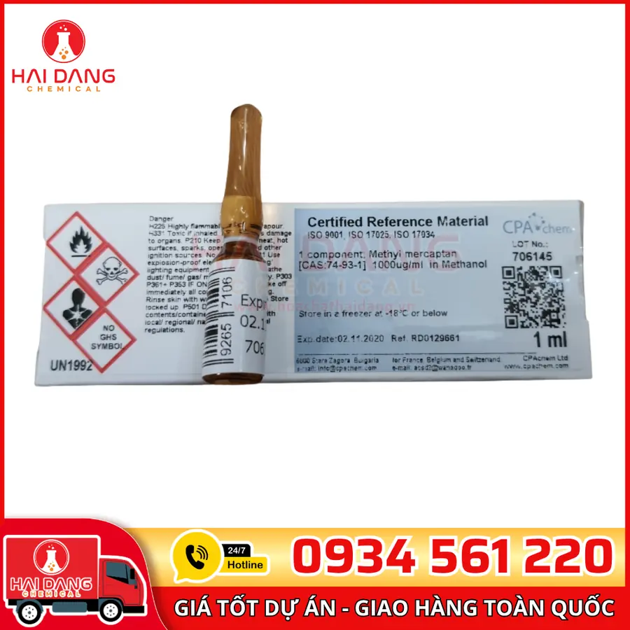 Dung Dịch Chuẩn Methyl Mercaptan 1000µg/mL CPAchem