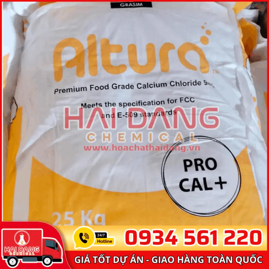 Calcium Chloride (CaCl₂) Ấn Độ Bao 25kg