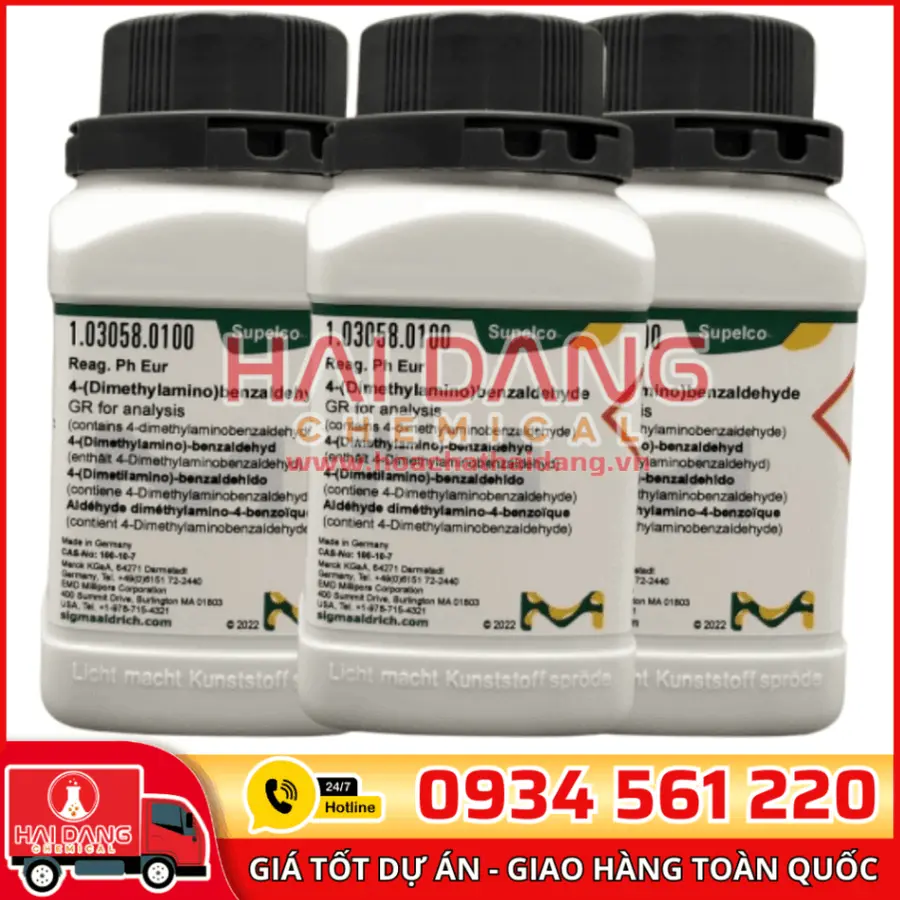 4-(Dimethylamino)benzaldehyde, lọ 100g – Merck Đức