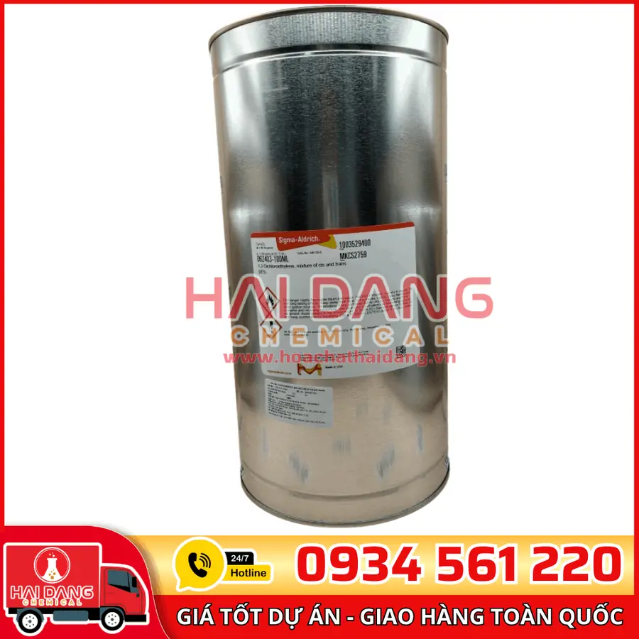 1,2-Dichloroethylene, 98%, Mixture of ci lọ 100ml, hãng Singma