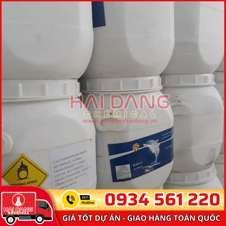 Clorine Cá Heo Lục Giác Ca(ClO)2 70% Trung Quốc