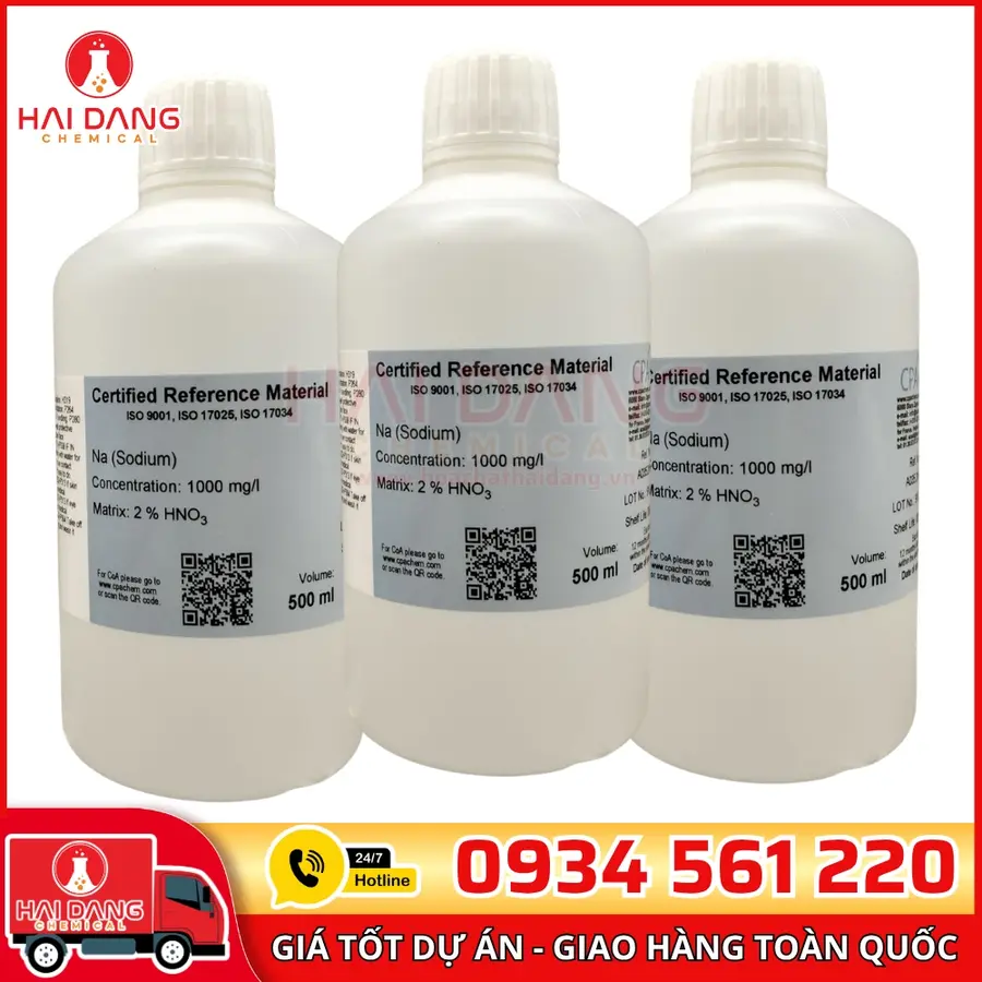 Dung Dịch Chuẩn Na 1g/L Chai 500ml Dùng Cho AAS – CPAchem