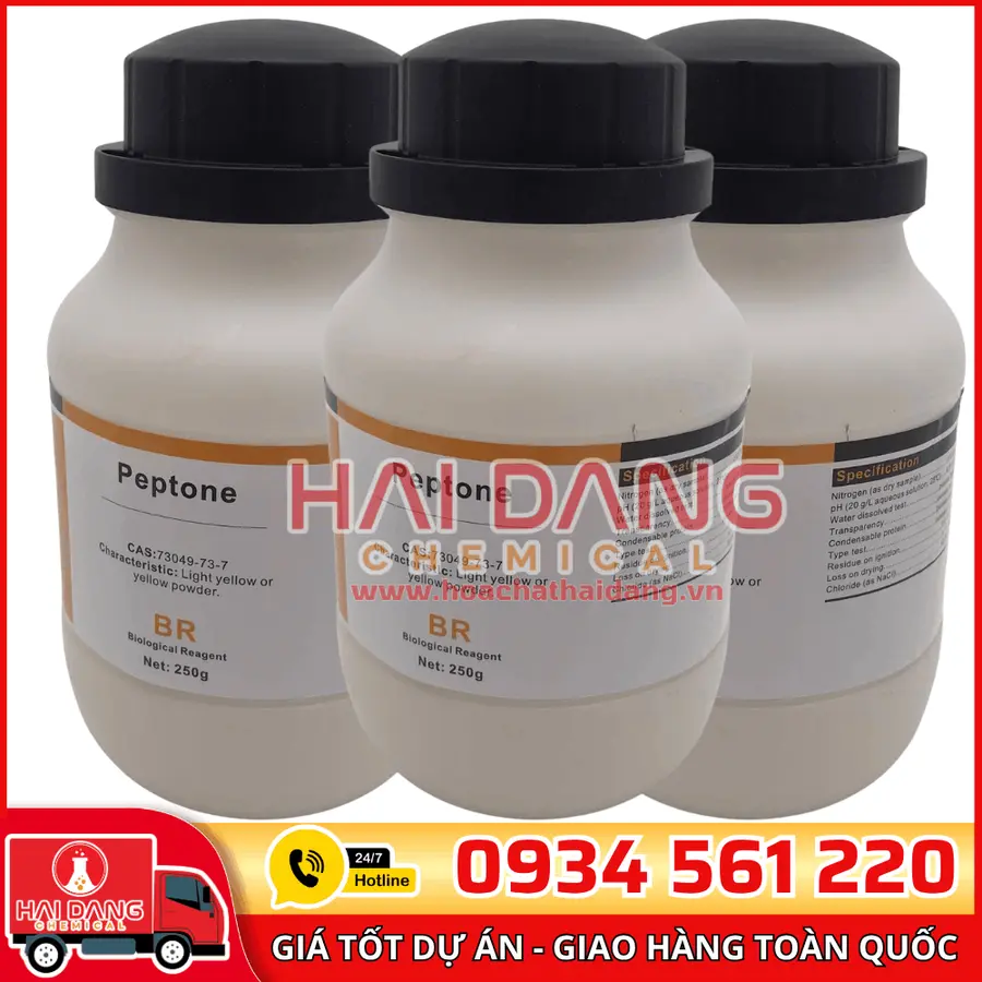 Peptone, lọ 500g - hãng Xilong