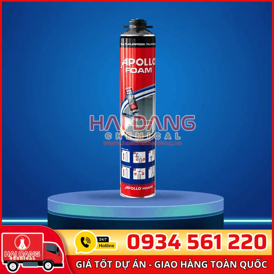 Keo Apollo Foam Bọt Nở 750ml – Trám Khe, Cách Âm, Cách Nhiệt Hiệu Quả