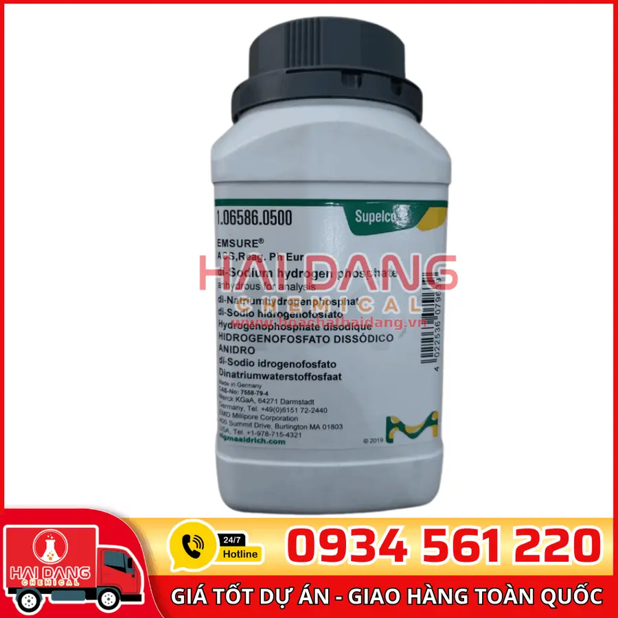 Di-Sodium hydrogen phosphate lọ 500g - Merck