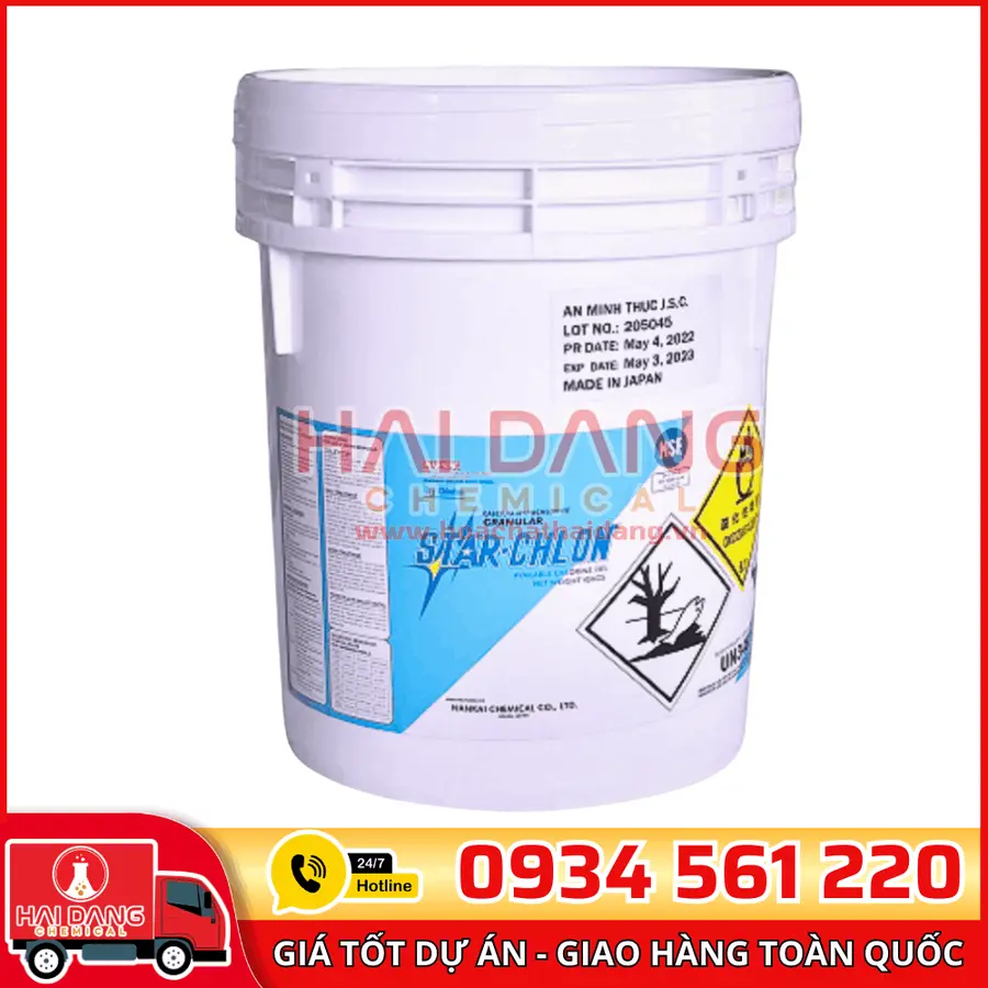 Clorine Nankai Calcium Hypochlorite 70% Ca(ClO)2 Nhật Bản 