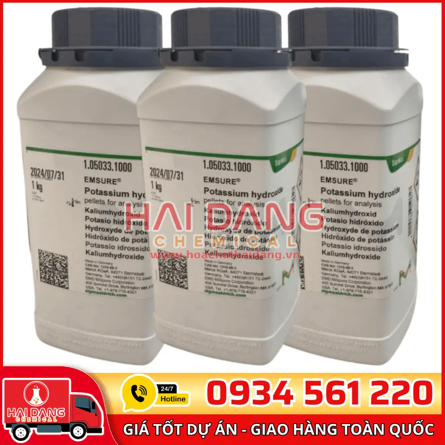 Potassium Hydroxide – KOH lọ 1kg - Merck