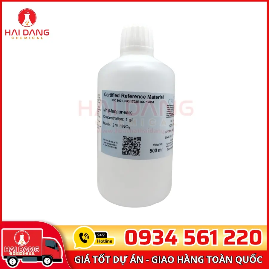 Dung Dịch Chuẩn Mn 1g/L Chai 500ml Dùng Cho AAS – CPAchem