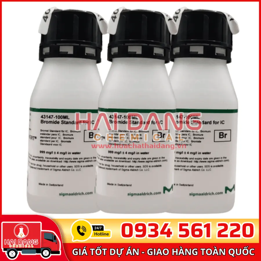 Dung dịch chuẩn IC – Bromide (Br⁻) 1000 mg/L lọ 100ml, hãng Sigma