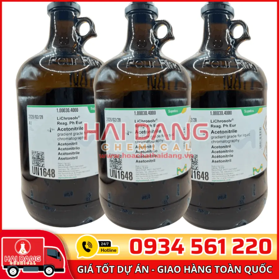 Acetonitrile HPLC  lọ 4L - Merck