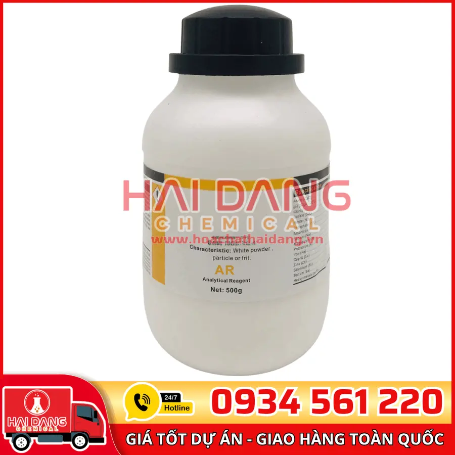 Calcium Fluoride ngậm nước CaF₂·xH₂O, lọ 500g - hãng Xilong