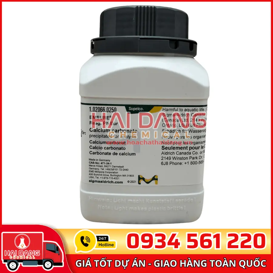 Calcium carbonate lọ 250g - Merck
