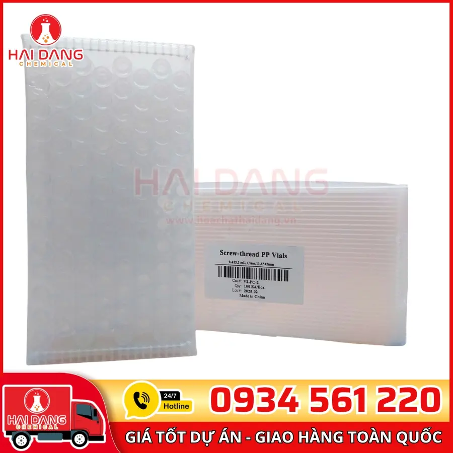 Autosampler Vial – Lọ đựng mẫu siêu sạch 2mL, nắp vặn, màu nâu, hãng ALWSCI – Trung Quốc