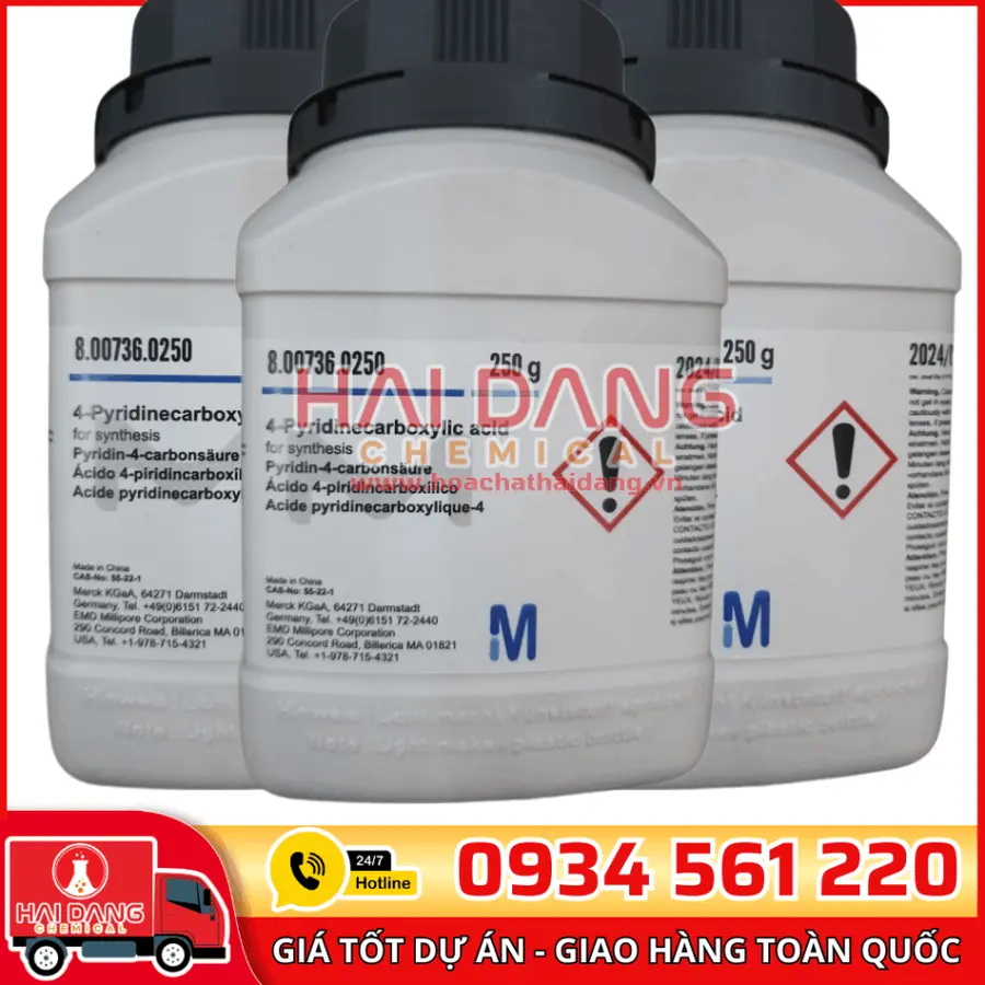 4-Pyridinecarboxylic acid (iso-Nicotinic acid)  lọ 250g - Merck