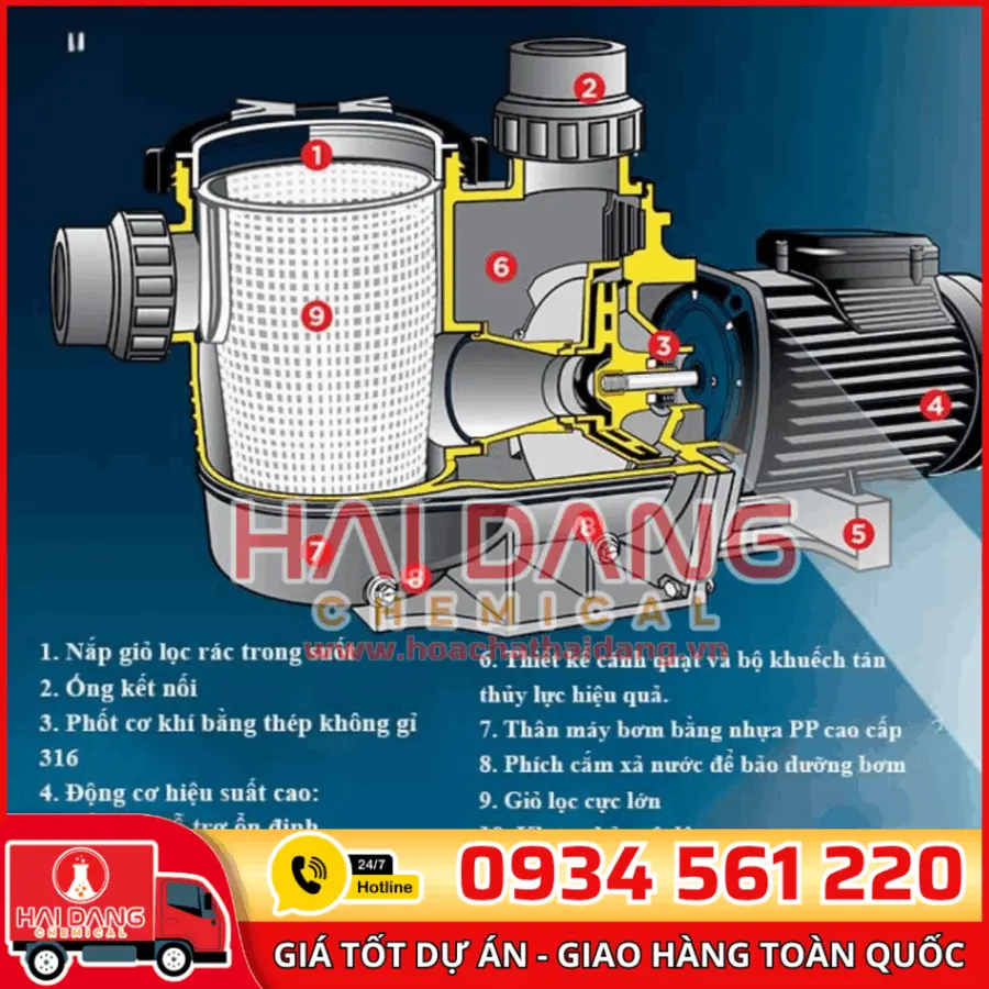 Máy Bơm Bể Bơi Waterco Hydrostorm Plus Hiệu Suất Cao