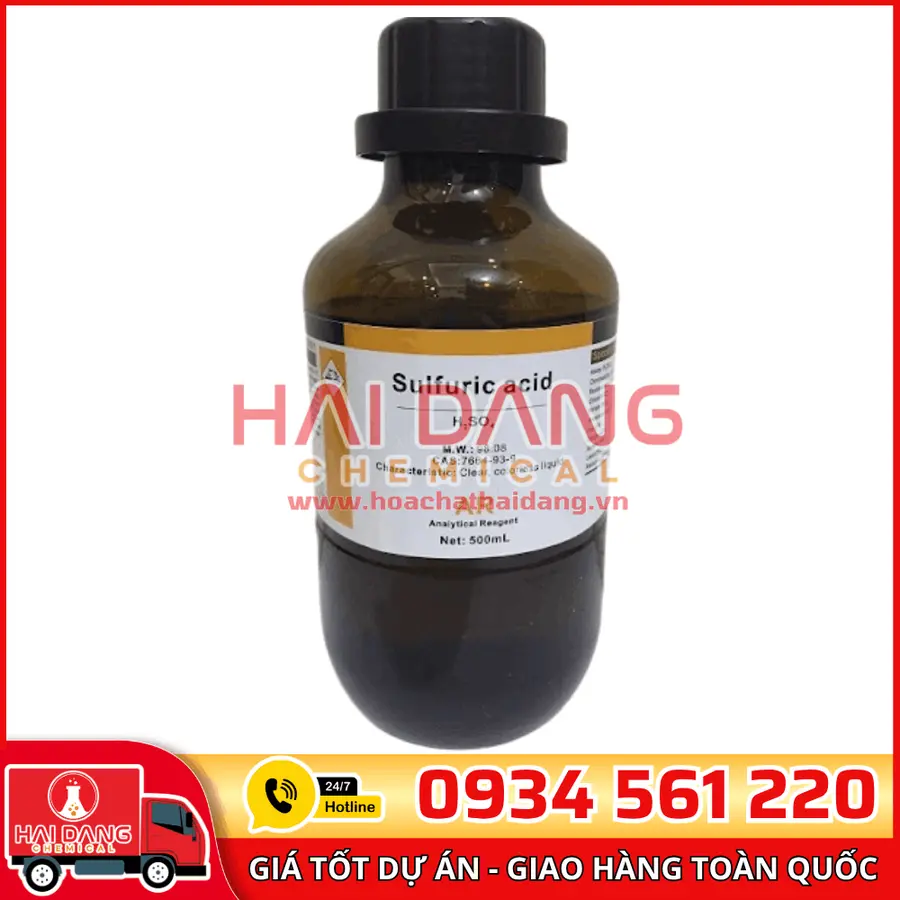 Sulfuric Acid 95–97% H₂SO₄, lọ 500g - hãng Xilong