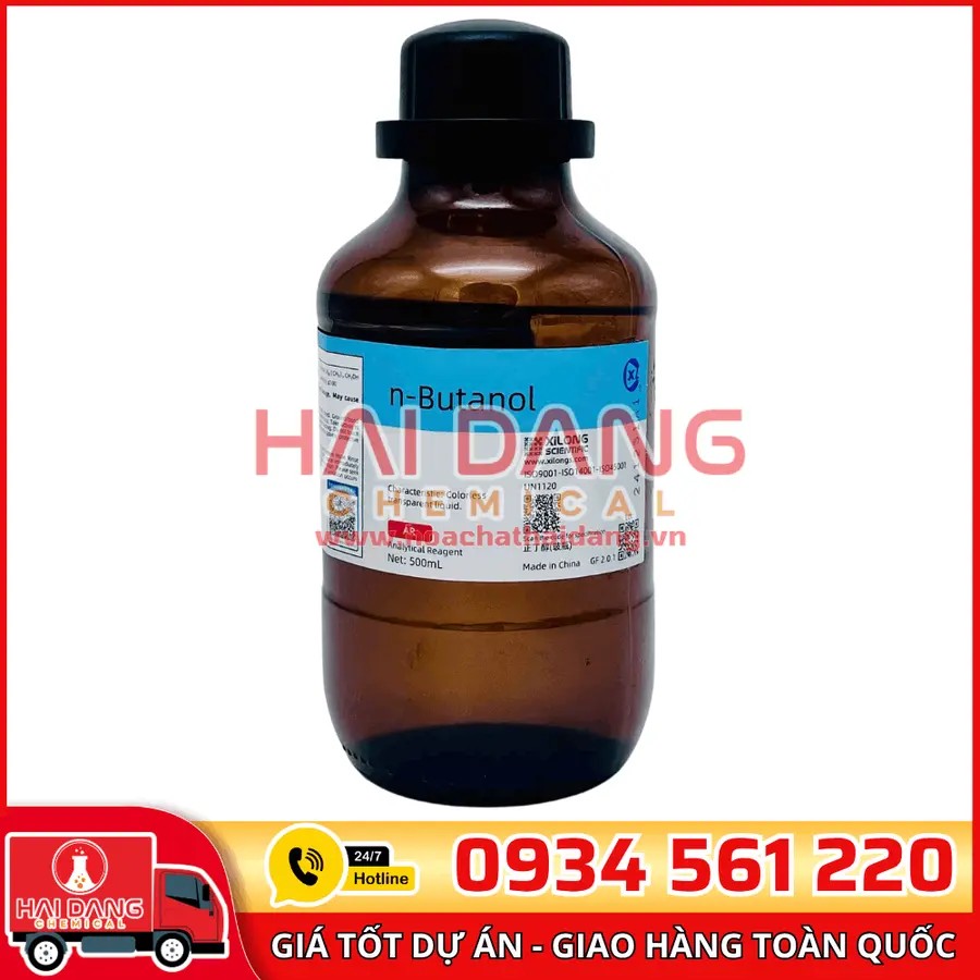 N - Butanol C₄H₉OH, lọ 500g - hãng Xilong