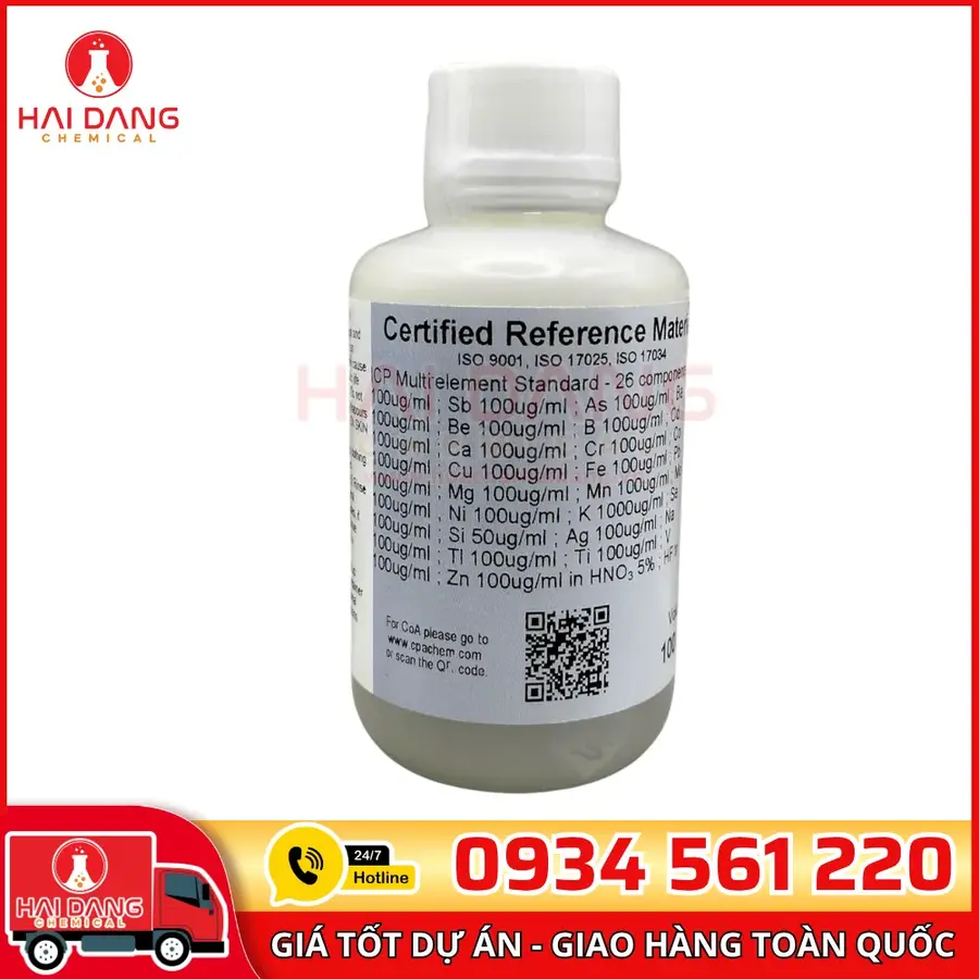 Dung Dịch Chuẩn ICP Mix 26 Thành Phần 100ml CPAchem