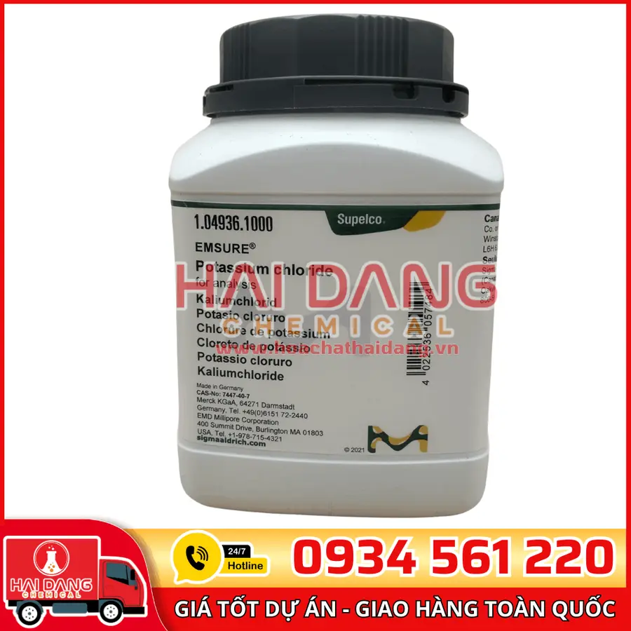Potassium chloride (KCl) lọ 1kg – Merck
