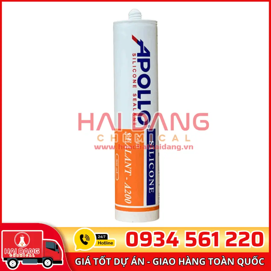 Keo Silicone Apollo A200 300ml – Trám Khe, Dán Kính, Chống Thấm Hiệu Quả