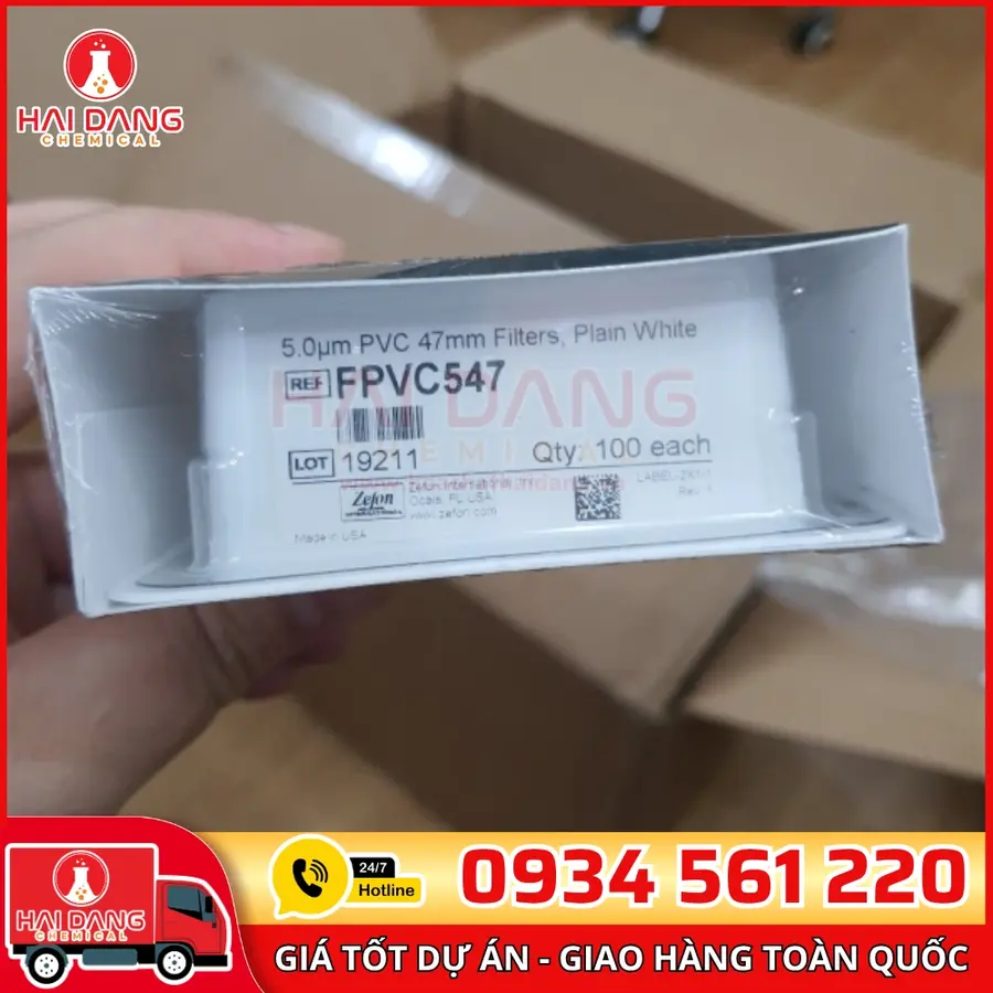Màng Lọc PVC, 5.0 Micromet, Đường Kính 47mm, Mã FPVC547 – Zefon, Mỹ