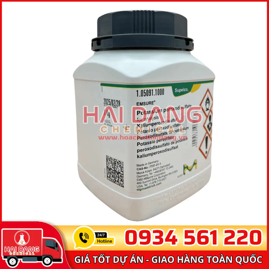 Potassium peroxodisulfate lọ 1kg - Merck