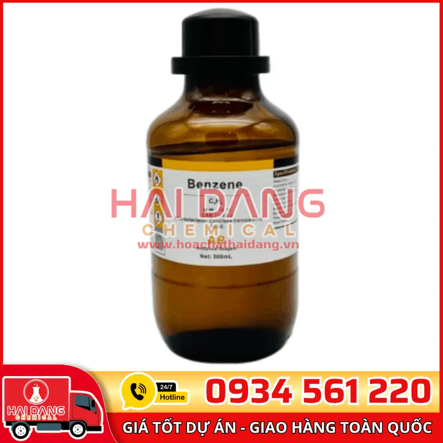 Benzene (Benzen) C₆H₆, lọ 500g - hãng Xilong