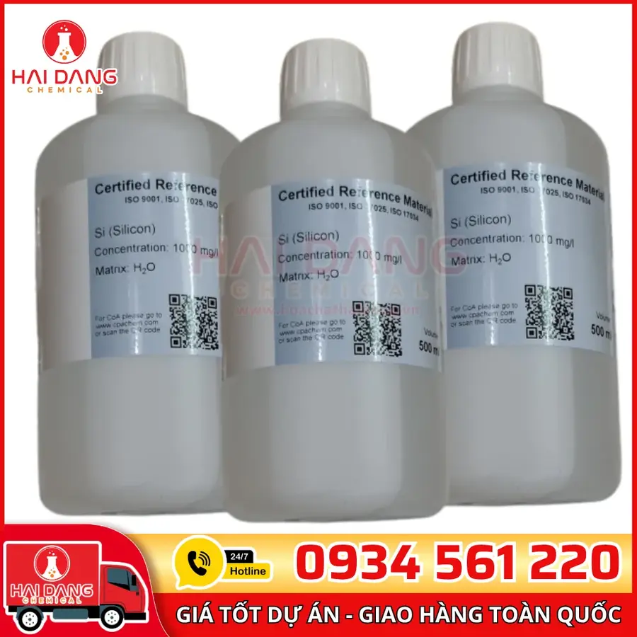Silicon Si 1gL 500ml Dung Dịch Chuẩn ICP Phân Tích CPAchem