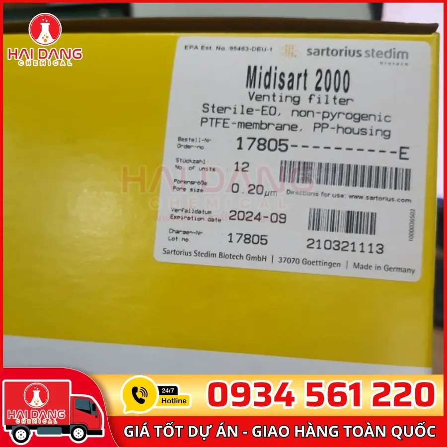 Phin Lọc Khí Midisart 2000 - Mã 17805-E – Sartorius – Đức