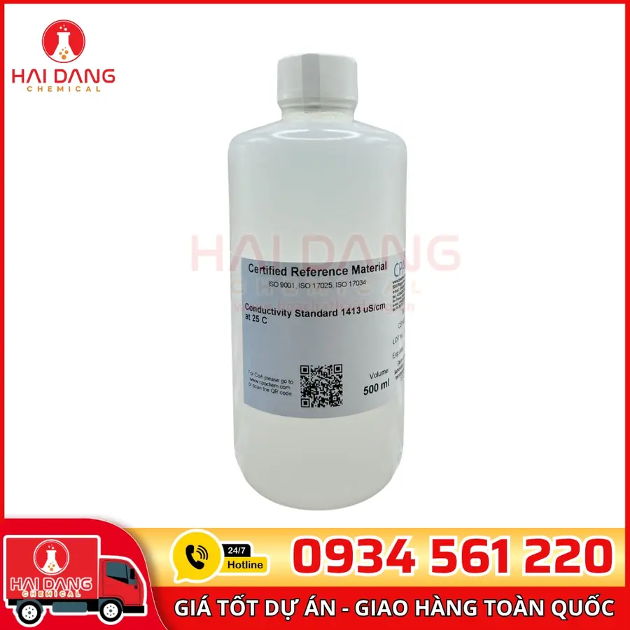 Dung Dịch Chuẩn Độ Dẫn 1413µS/cm Chai 500mL CPAchem