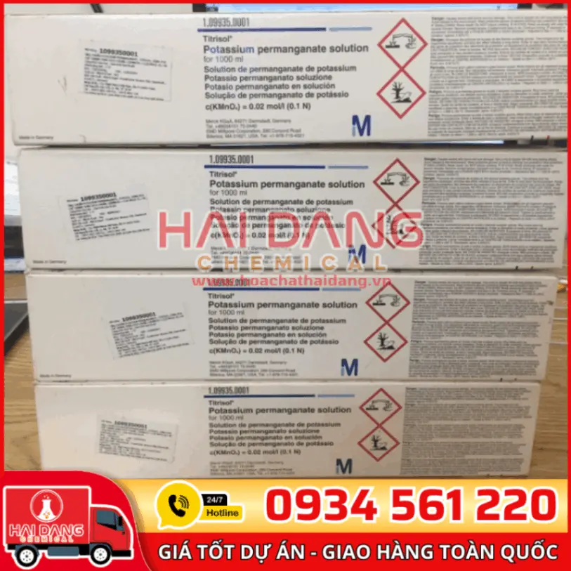Ống chuẩn Kali permanganat (KMnO₄) 0.1N – Merck