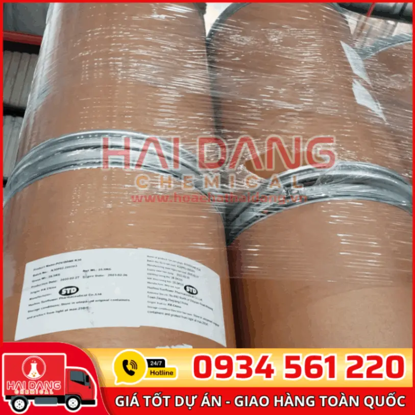 Povidone PVP K30 Trung Quốc – Tá Dược Kết Dính Trong Viên Nén