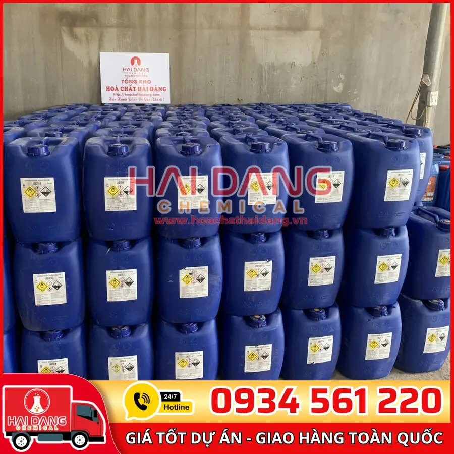 Oxy Già H2O2 50% – Hóa Chất Hồ Bơi Giá Tốt, Làm Sạch Nước Hiệu Quả