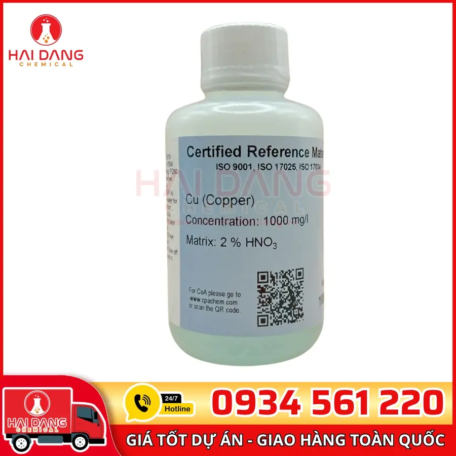 Dung Dịch Chuẩn ICP – Đồng (Cu) 1000 mg/L 100mL – CPAchem