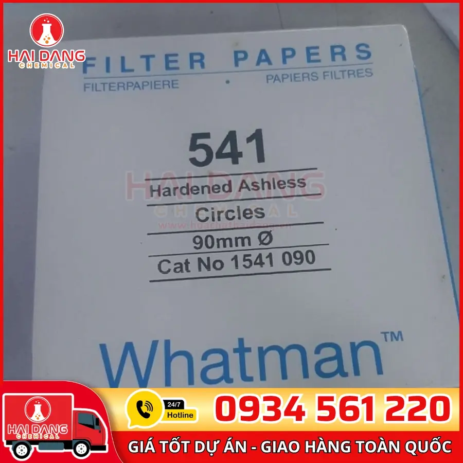 Giấy Lọc Định Lượng 541 – Không Tro – 22µm – Ø90mm, Hãng Whatman