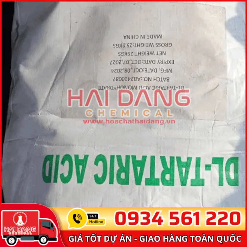 Acid Tartaric Trung Quốc Bao 25kg