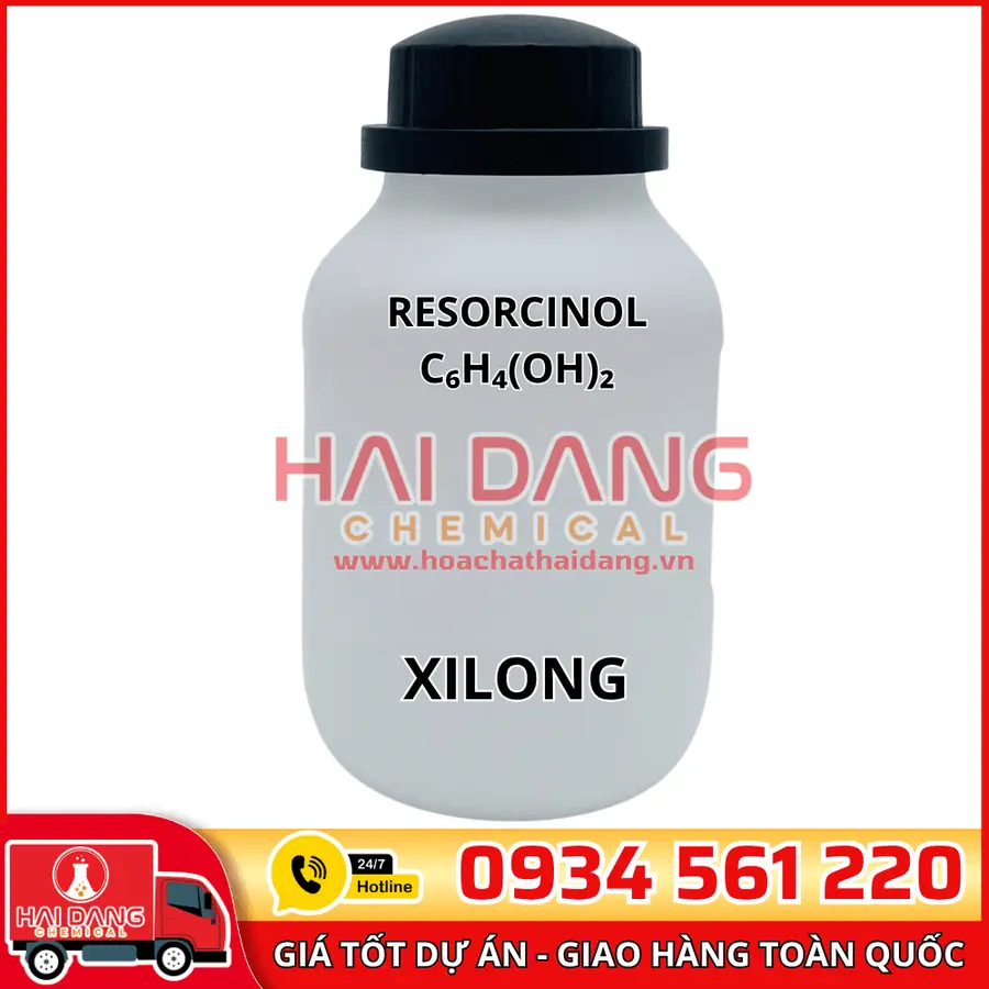 Resorcinol C₆H₄(OH)₂, lọ 500g - hãng Xilong