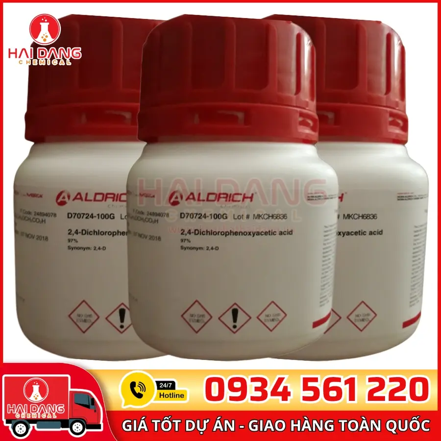 2,4-Dichlorophenoxyacetic Acid lọ 100g, hãng Sigma