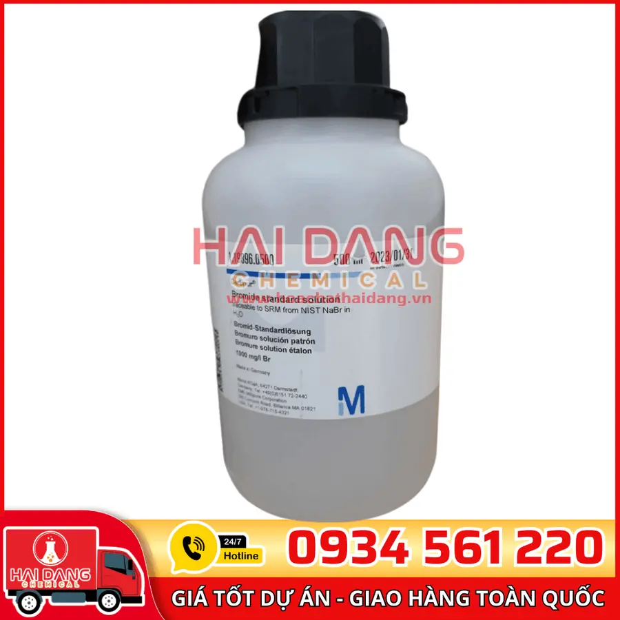 Dung dịch chuẩn Bromide (Br⁻) 1000 mg/L lọ 500ml - Merck
