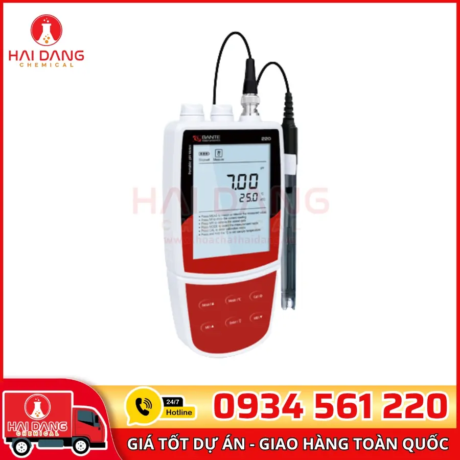 Thiết bị đo pH cầm tay Bante220