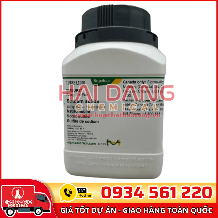 Sodium Sulfite Anhydrous lọ 1kg - Merck