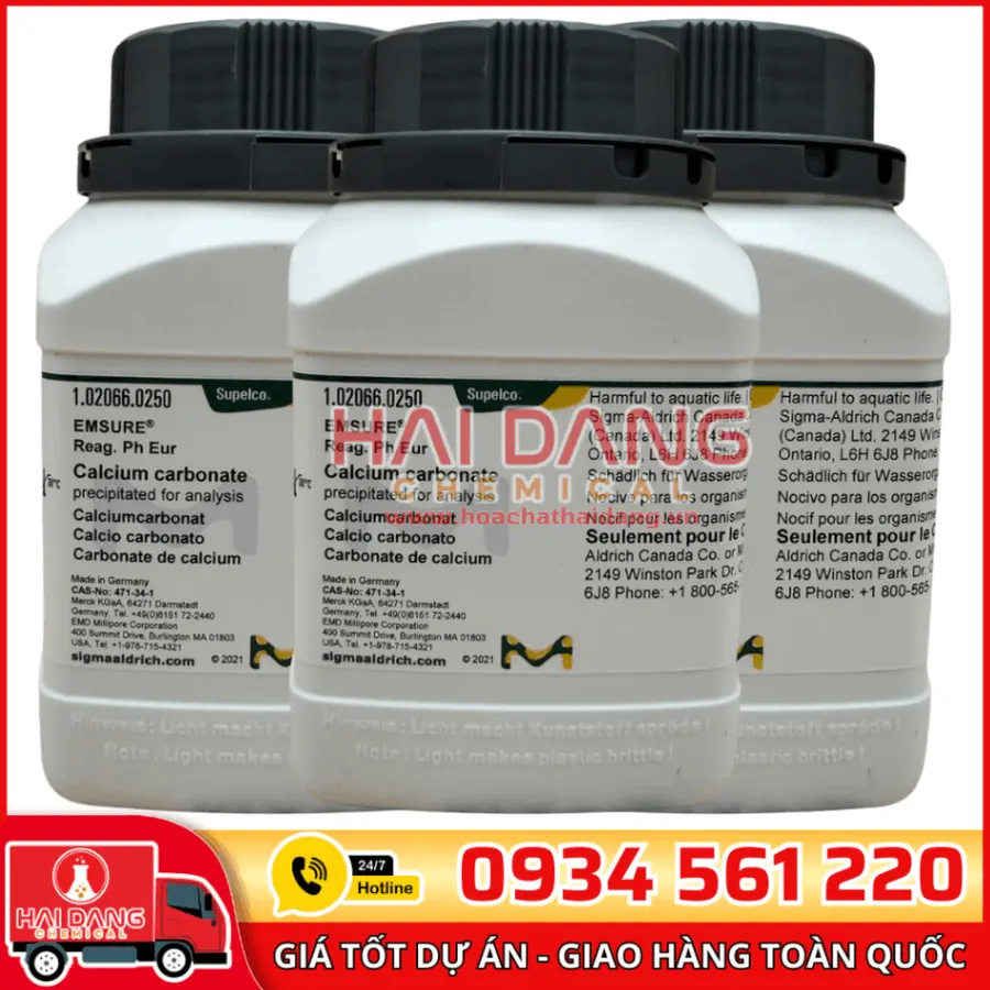 Calcium carbonate lọ 250g - Merck