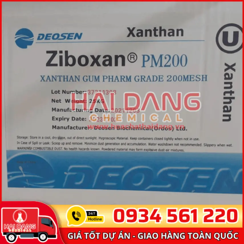 Xanthan Gum Trung Quốc Bao 25kg