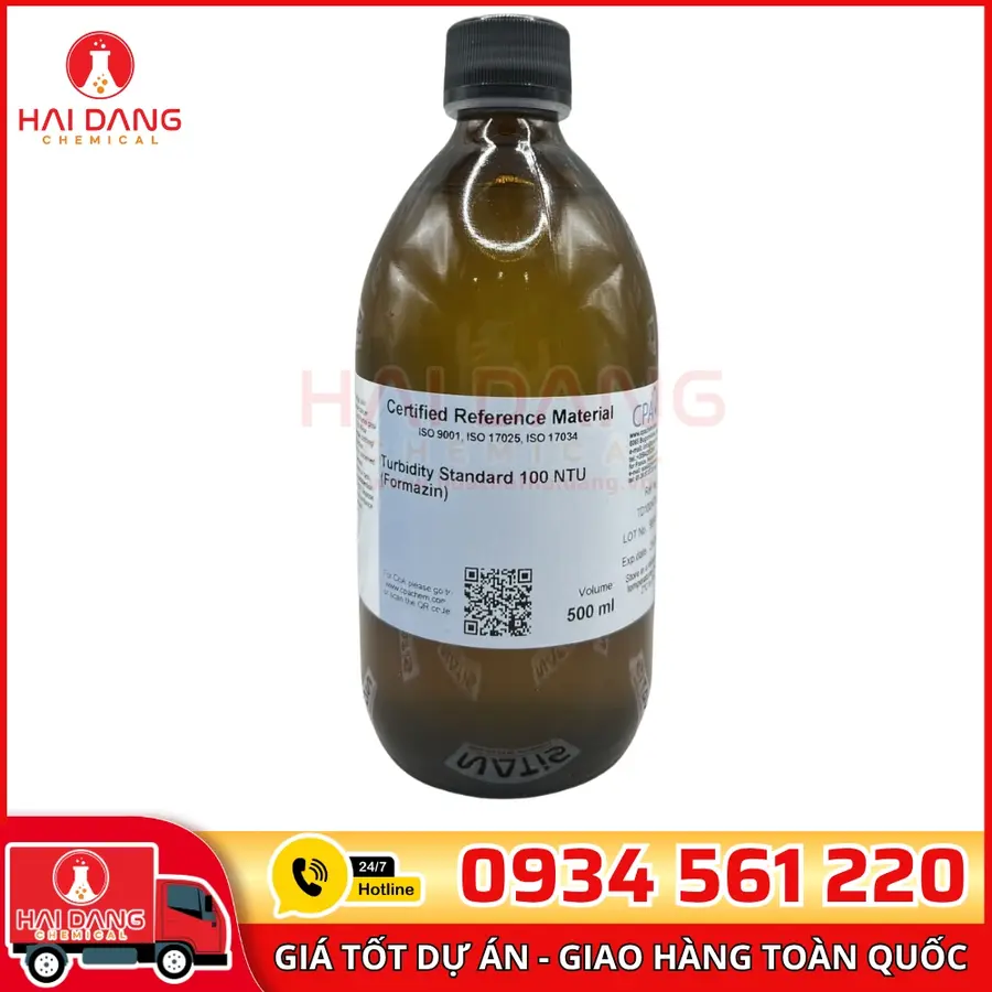 Dung Dịch Chuẩn Độ Đục 100NTU Chai 500mL CPAchem
