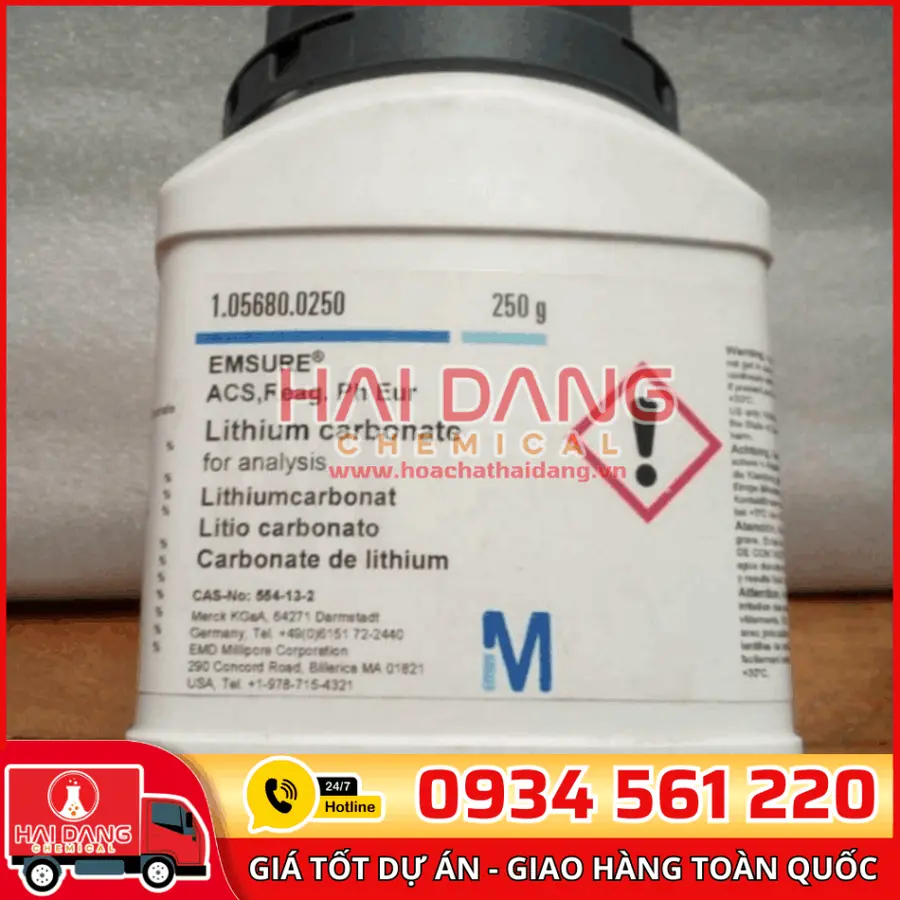 Lithium Carbonate lọ 250g - Merck