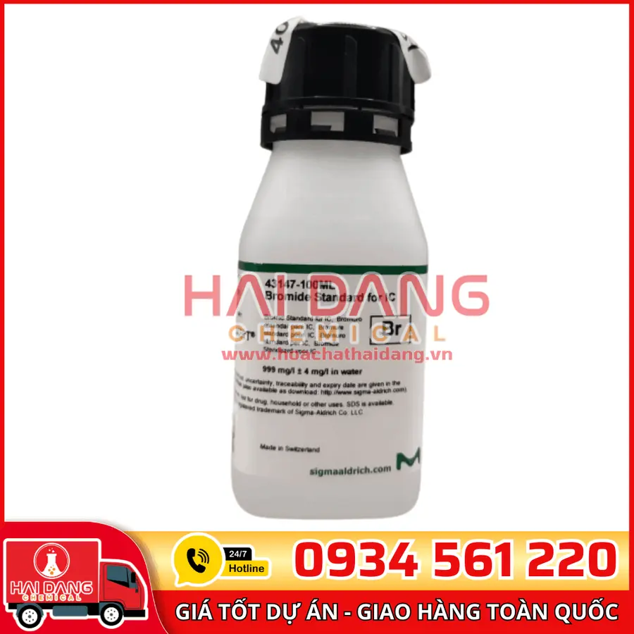 Dung dịch chuẩn IC – Bromide (Br⁻) 1000 mg/L lọ 100ml, hãng Sigma