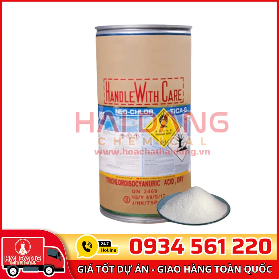 TCCA Trichloroisocyanuric Acid Shikoku 90% C₃Cl₃N₃O₃ Nhật Bản