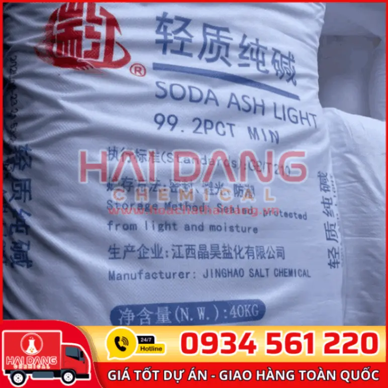 Sodium Carbonate Soda Ash Light Na2CO3 99% Trung Quốc