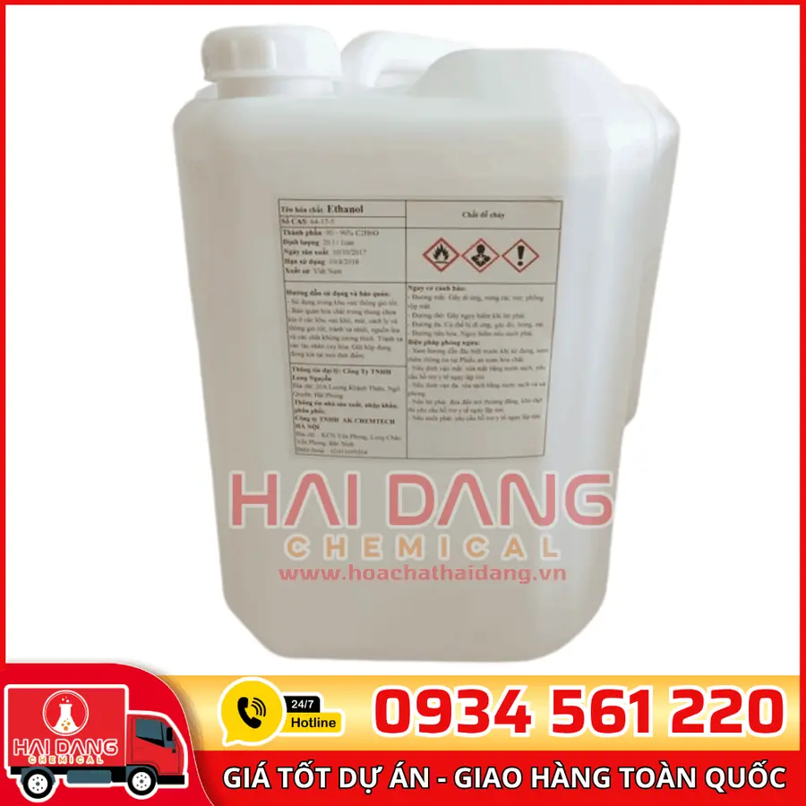 Cồn Thực Phẩm Ethanol 96% C2H5OH Việt Nam