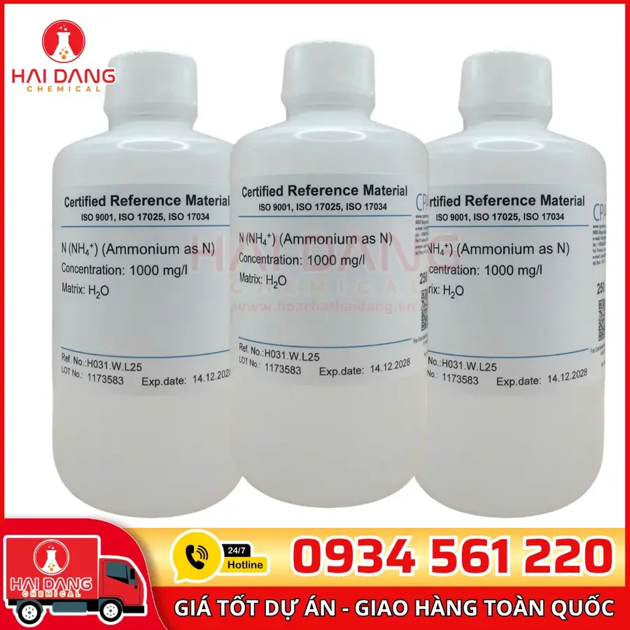 Ammonium as N 10mgL 500ml Dung Dịch Chuẩn Phân Tích CPAchem